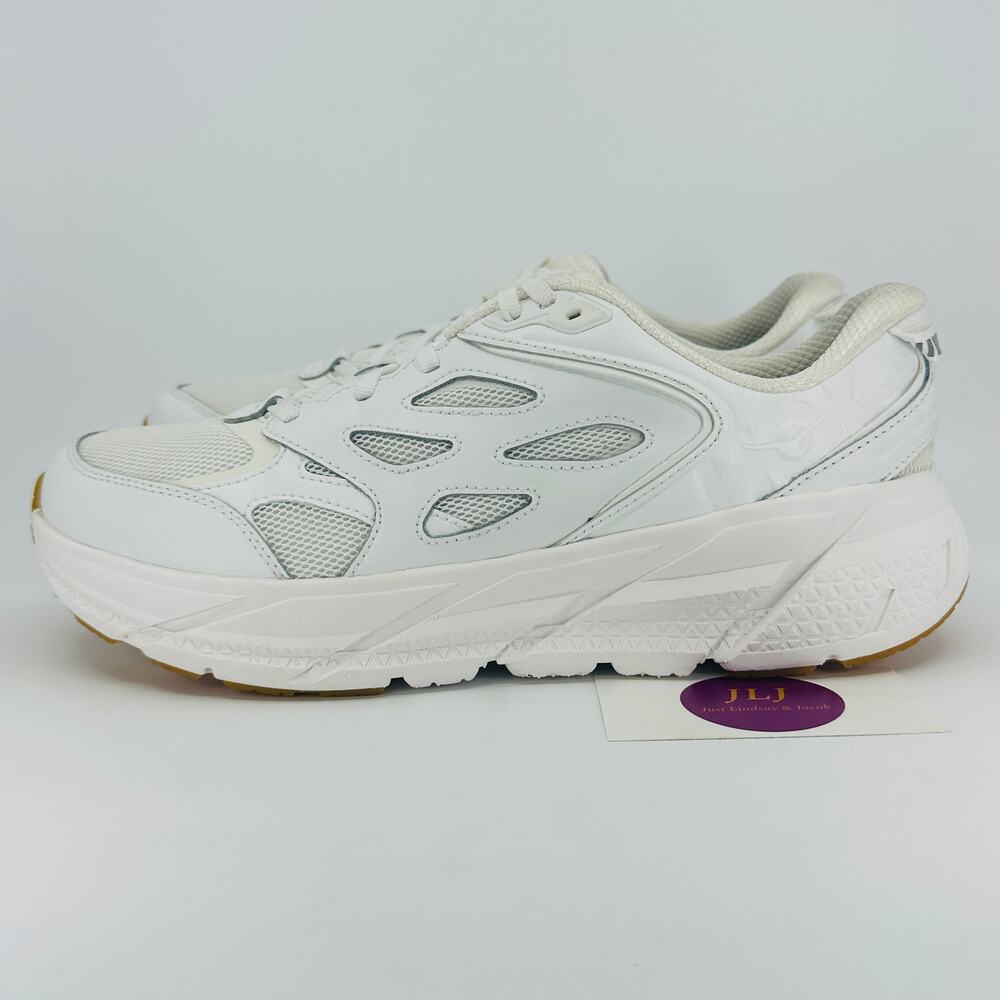 Hoka One One Men's Clifton L Athletics Leather Sneakers White WWC Size 10 / 11 W - Picture 5 of 11